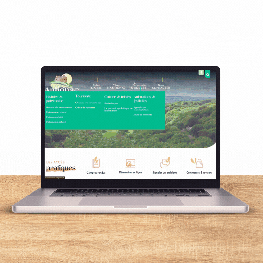 site de la mairie d'antignac en 2024